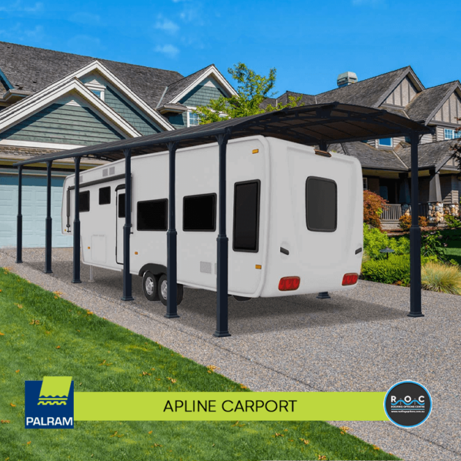 Alpine Carport Kit With White Rv Car Back.png