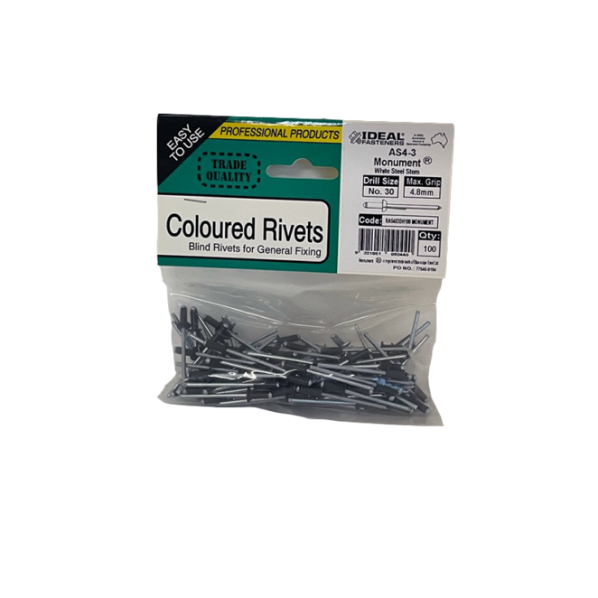Colored Rivets 100 Pack
