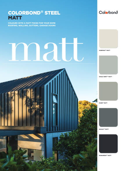 Colorbond Steel Matt